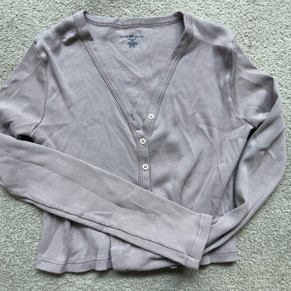 Brandy Melville light purple long sleeve knit cardigan
